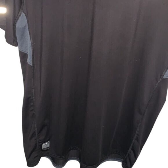 Russell Athletic Training Fit Mens Shirt Black L Reflective Accents Short Sleeve - Picture 6 of 9